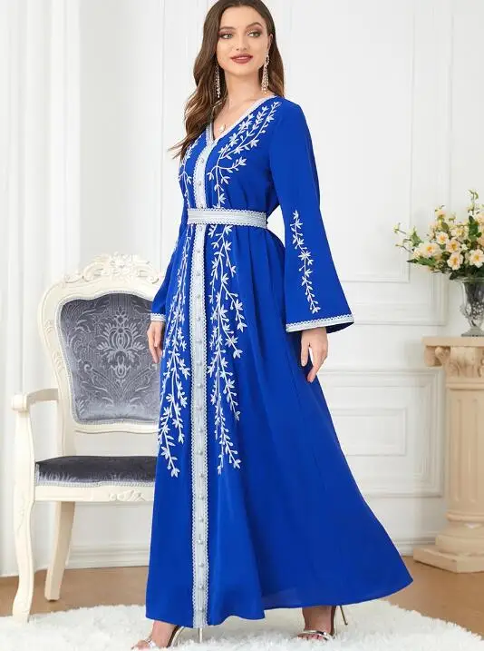 

Женское муслиновое платье из Малайзии, один предмет, Дубайский Саудовский халат, одежда Ближнего Востока, Арабская одежда