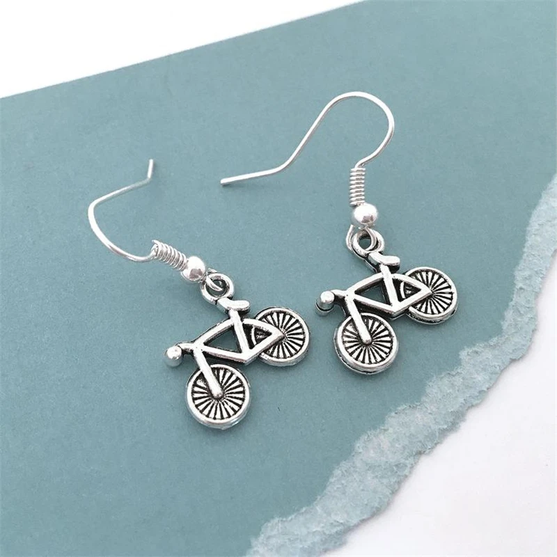 Earrings, Cycling Earrings, Dangle Earrings, Mountain Bike J