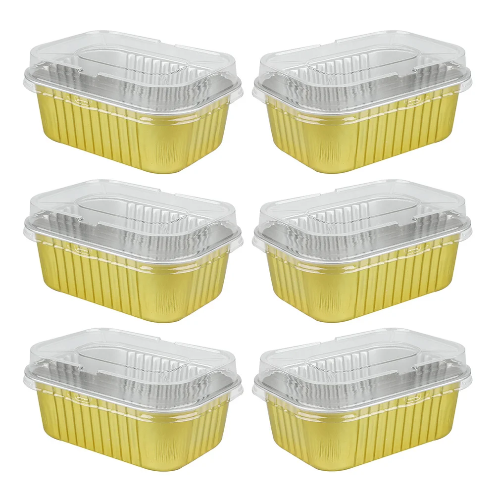 

Pansaluminum Pan Withbaking Lids Containers Tray Disposable Takeout Container Cake Out Take Tin Roasting Boxes Lid Trays