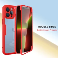 360 degree all inclusive phone case for iphone 13 mini 11 pro max 12 xs max for iphone 14 x xr 7 8 plus se soft protective cover