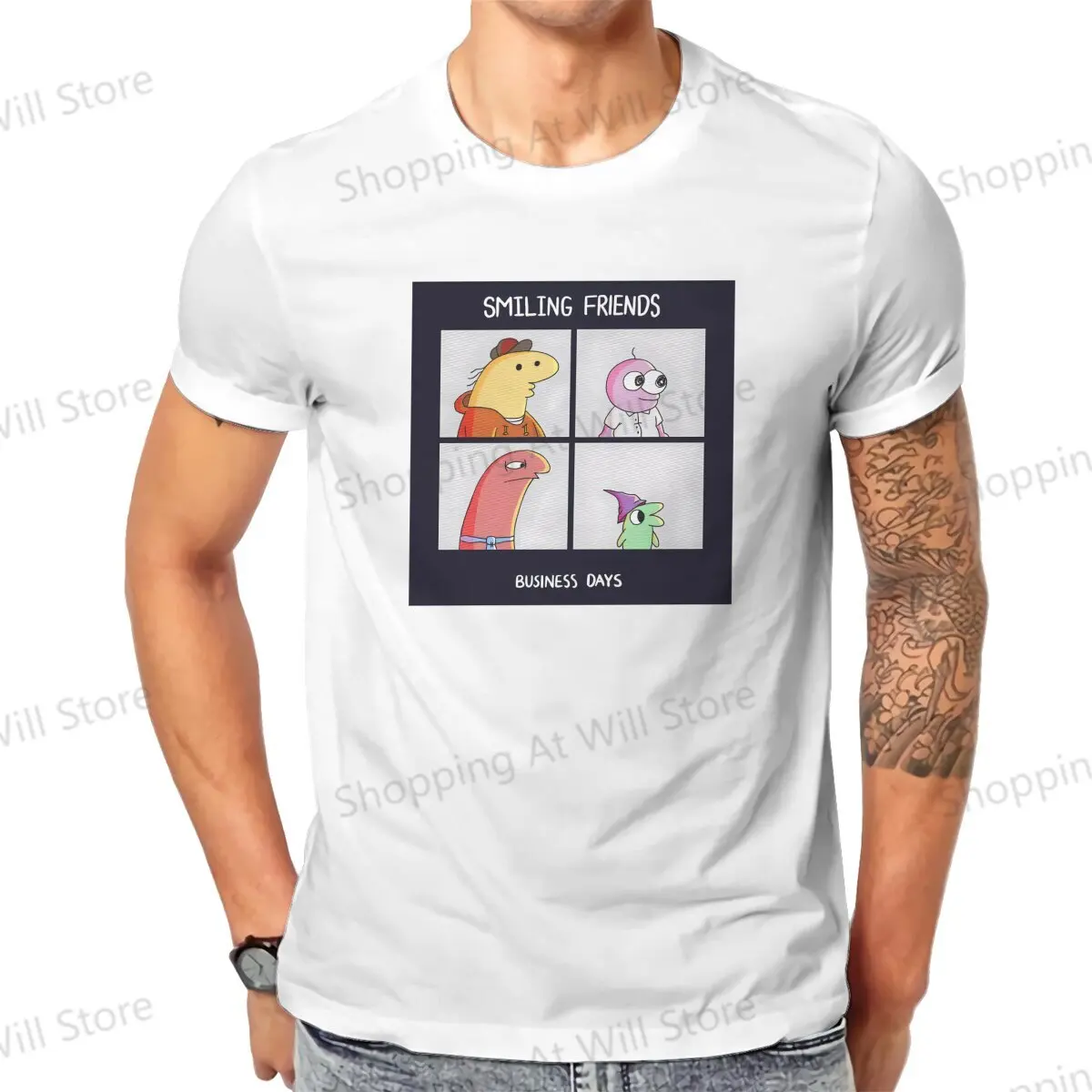 Летние футболки унисекс Pim Alan Glep мрачные улыбающиеся друзья деловые дни футболка