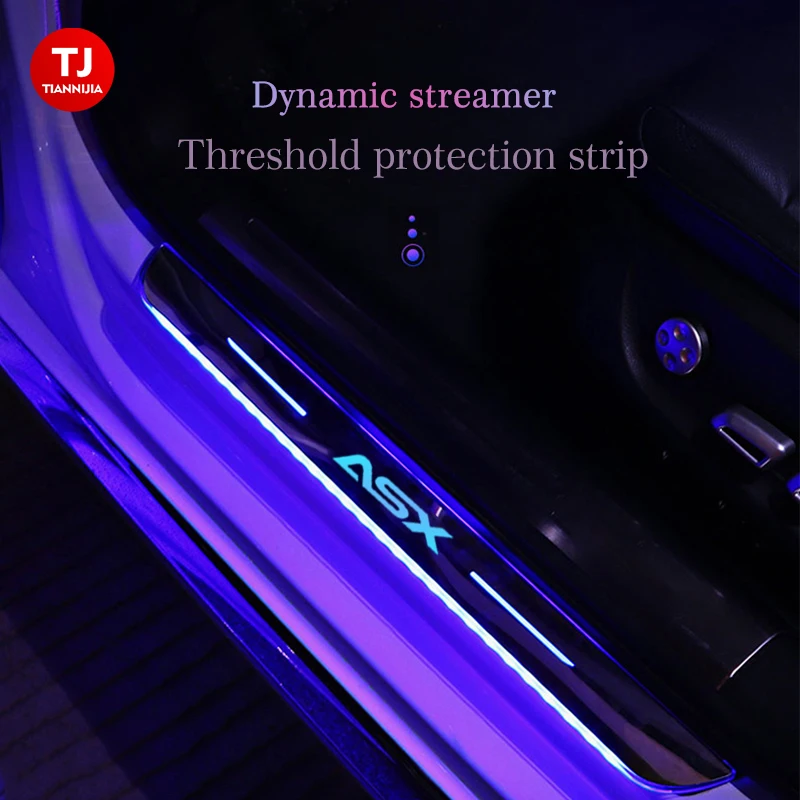

Customized Upgraded USB Power Moving LED Welcome Pedal Car Scuff Plate Pedal Door Sill Pathway Light For Mitsubishi ASX