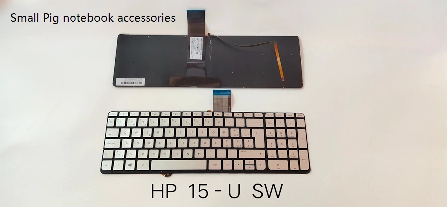 

Swedish Replacement Keyboard Without Frame for HP ENVY X360 15 U SILVER Layout with backlit Color sw