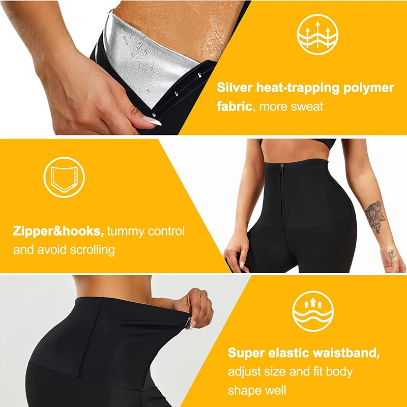 Workout Body Shaper Gym Clothes Fitness Shapewear Sauna Sweat Pants Women High Waist Compression Slimming Weights Thermo Legging