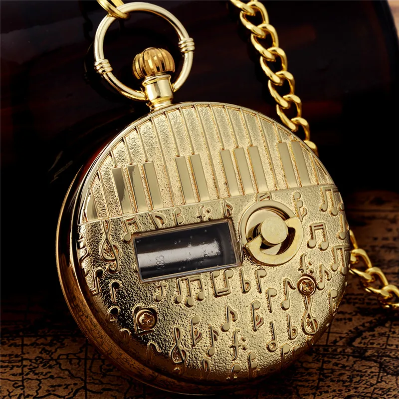 Unique Playing Song Watch Magic School Academy Music Men Women Manual Quartz Pocket Watch with Chain Collectable Gift Timepiece