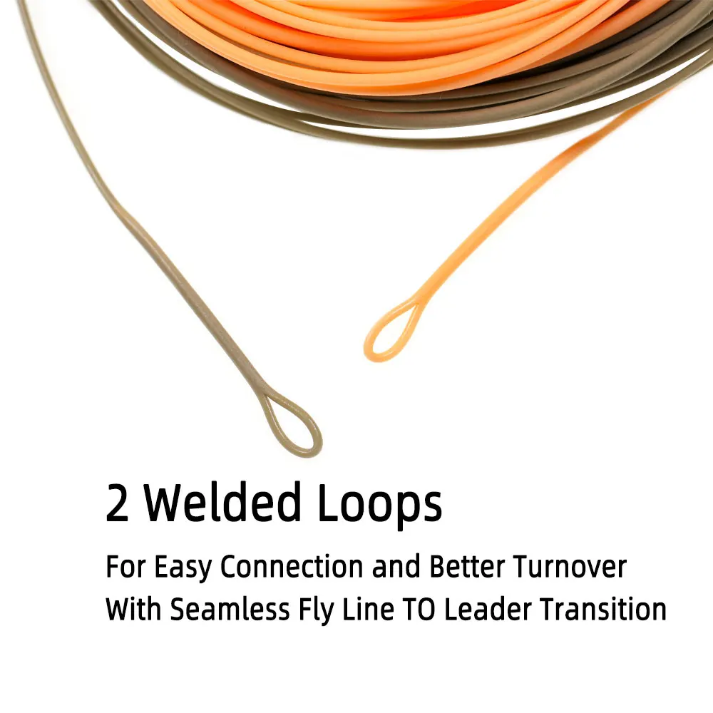 Плавающая Леска 90 Футов С Ручкой Для Ловли Нахлыстом Нейлоновая 2 Сварными