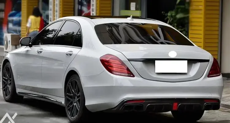 Настоящее углеродное волокно задний бампер спойлер крышка диффузора багажника и