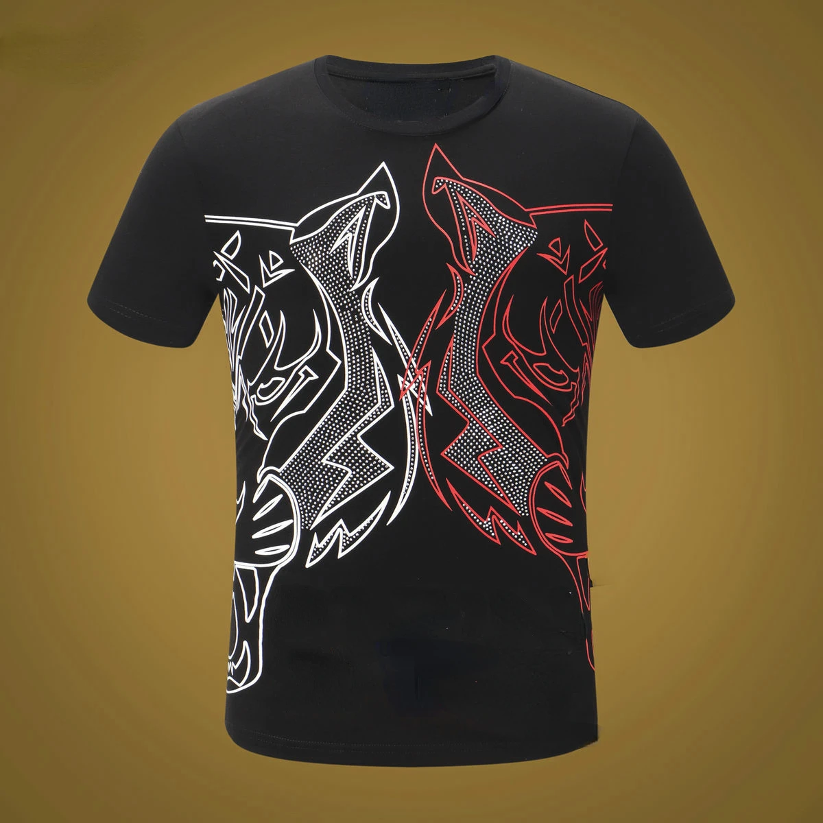 

2022 summer men's big tiger print short sleeve T-shirt