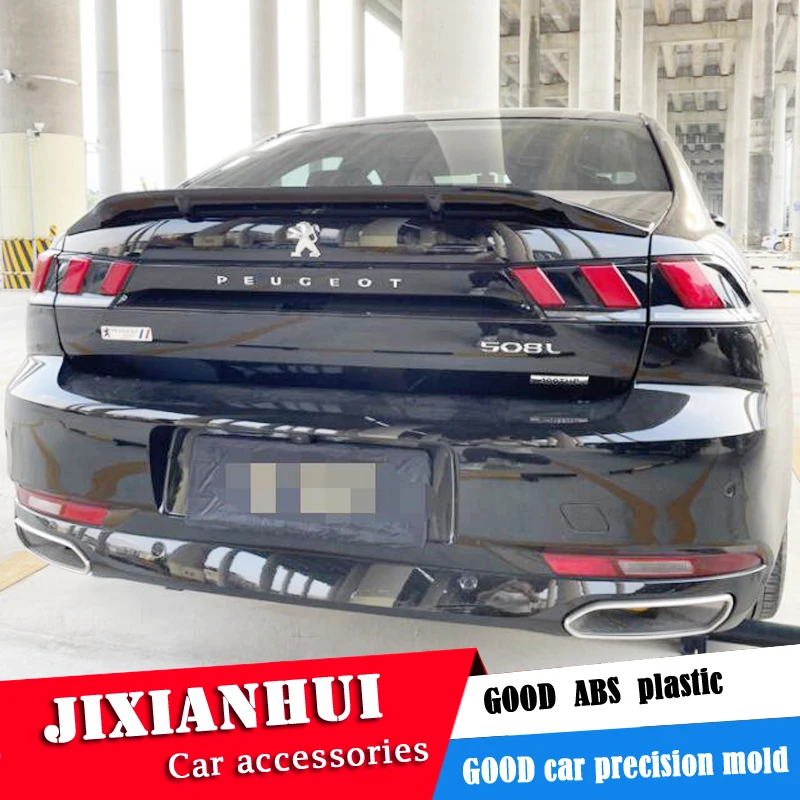 

For Peugeot 508 Spoiler 19-20 Peugeot 508 spoiler R-D ABS Material Car Rear Wing Primer Color Rear Spoiler