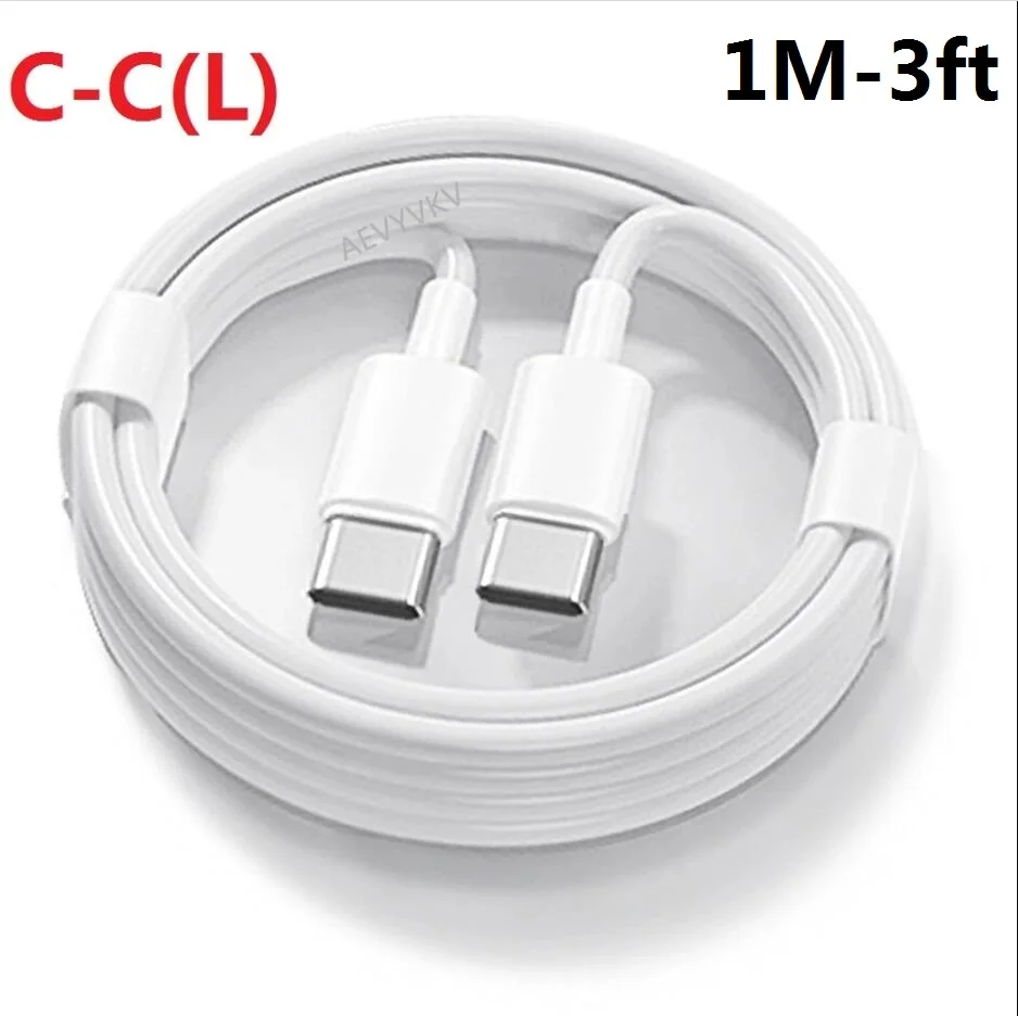 

5/20pcs 1M 3FT Fast Quick Charging Type c to Type c PD 8Pin Cable Cord line For Samsung Galaxy S20 S21 S23 Utral Htc phone 13 14