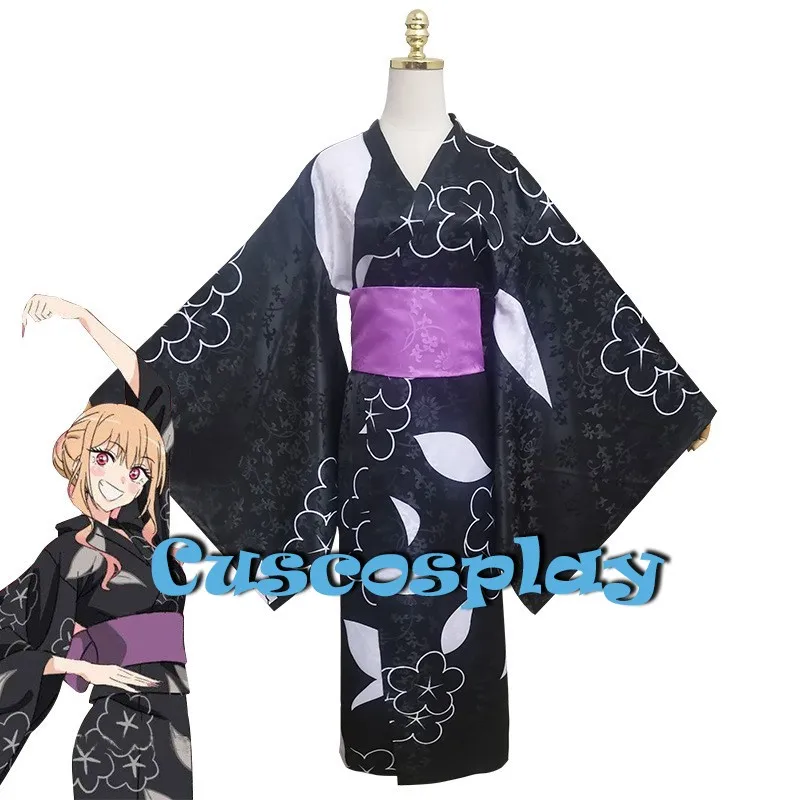 

Костюм для косплея Марин Китагава, жаккардовое кимоно с мотивом аниме «Моя одежда», юката, стандартный карнавальный наряд для вечеринки, ун...