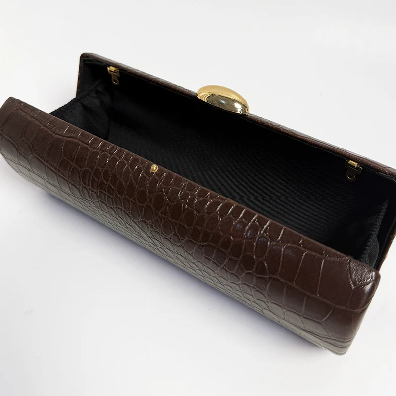Роскошная горизонтальная сумка с крокодиловым узором для женщин дизайнерская