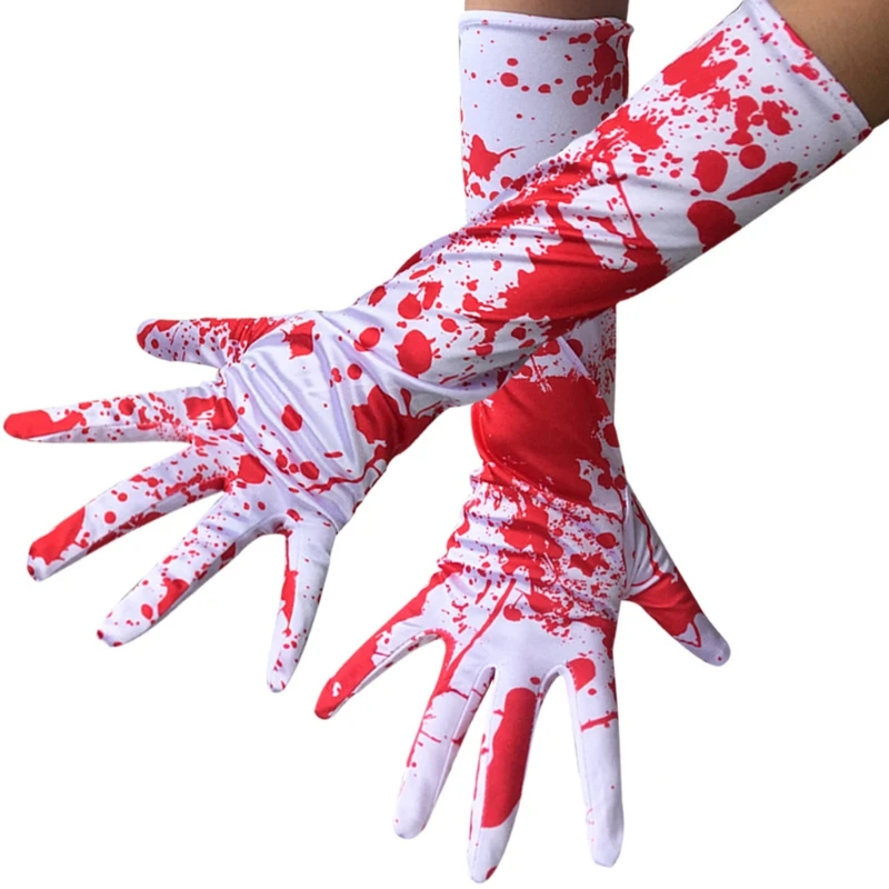 

Halloween Bloody Costumes Terror Bloody Gloves for VAMPIRE Cosplay Blood Gloves Performance Gloves for Masquerade Festival