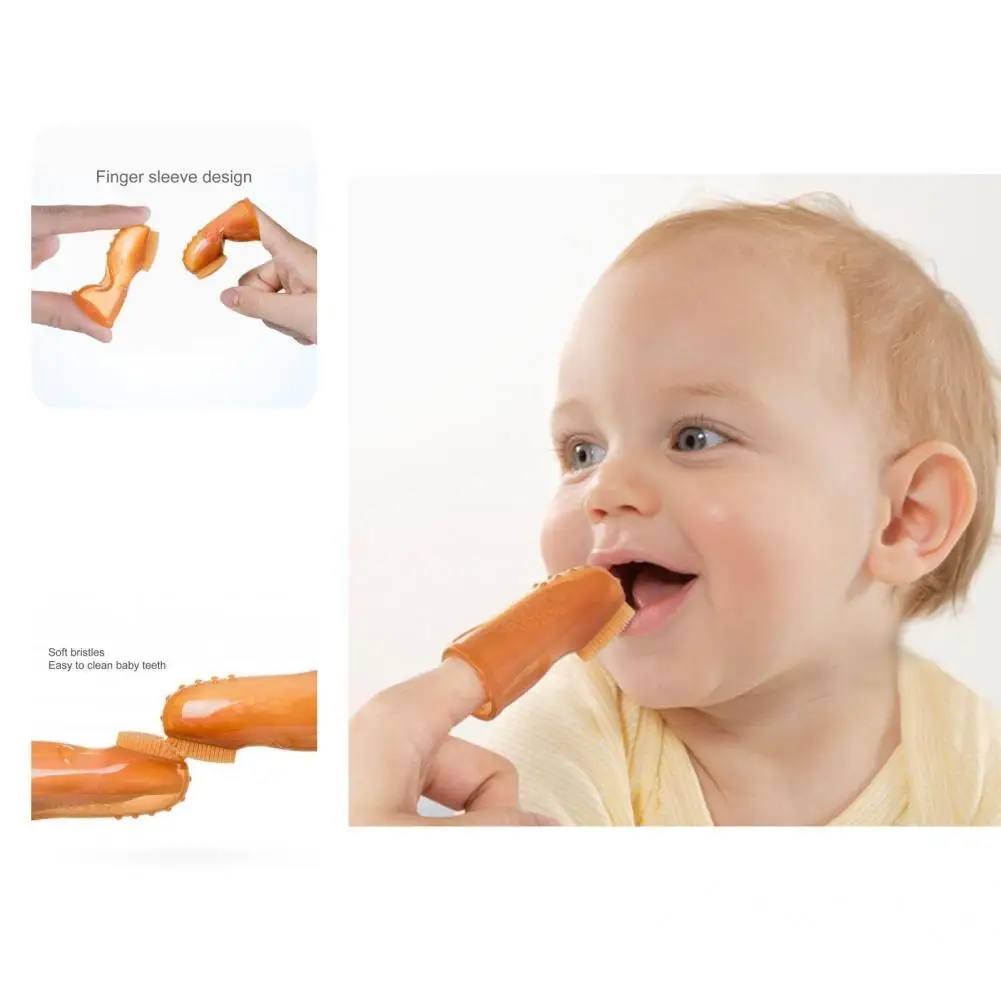

Newborn Toothbrush Multipurpose Excellent Reusable Ultra-light Dental Care Baby Finger Toothbrush