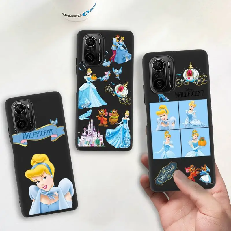 

Disney Princess Cinderella Phone Case for Redmi 9A 8A Note 11 10 9 8 8T Redmi 9 K20 K30 K40 Pro Max Silicone soft Cover
