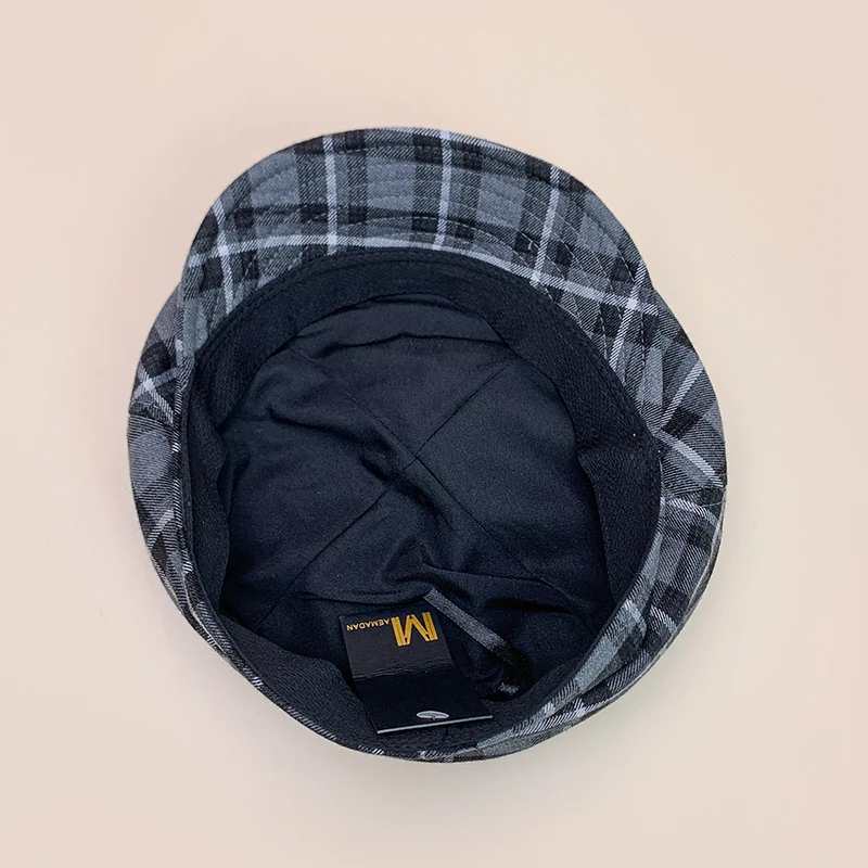 Восьмиугольные шляпы в британскую клетку с цветными блоками новые женские