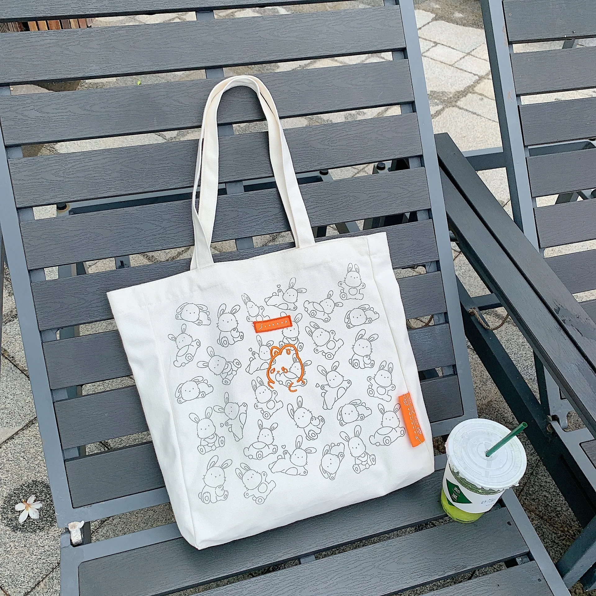 

New Large-Capacity Brand Fashion Cartoon Printing Wild Western-Style High-Quality Texture Women'S One-Shoulder Shopping Handbag