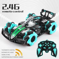 4wd spray drift remote control car 360 degrees rotation stunt high speed rc car cross country climbing light music for kid gift
