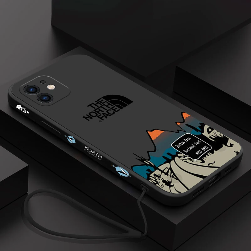 

2023 Luxury With Lanyard Phone Case For iPhone 14 13 12 11 Pro Max Mini X XR XS SE 8 7 Plus 6 6S Plus Silicone Cover Coque