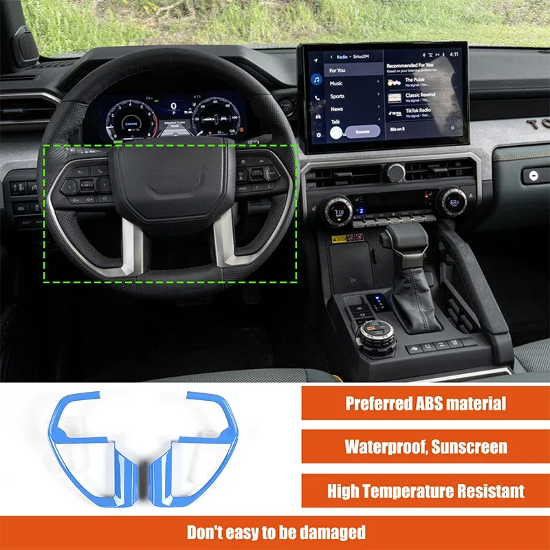 Для Toyota Tacoma 2024 ABS углеродное волокно Автомобильное рулевое управление Обложка