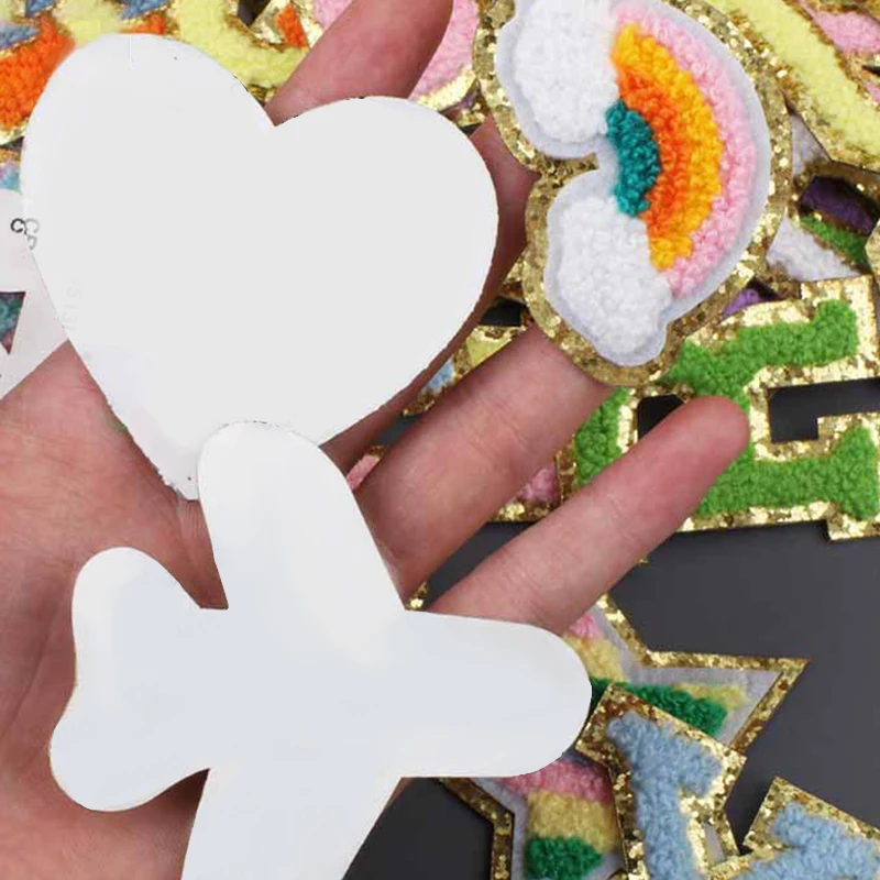 1 шт. 5 см клейкие нашивки с надписью полотенце синельная вышивка для ПВХ-мешочка