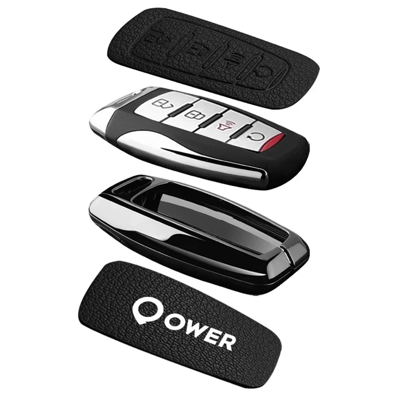 Чехол для автомобильного ключа-пульта для Great Wall Ower GWM P Series Pickup 2019-2020, из цинкового сплава и кожи, защитный брелок-аксессуар (art.: 3920da6863bb1) - 3920da6863bb1