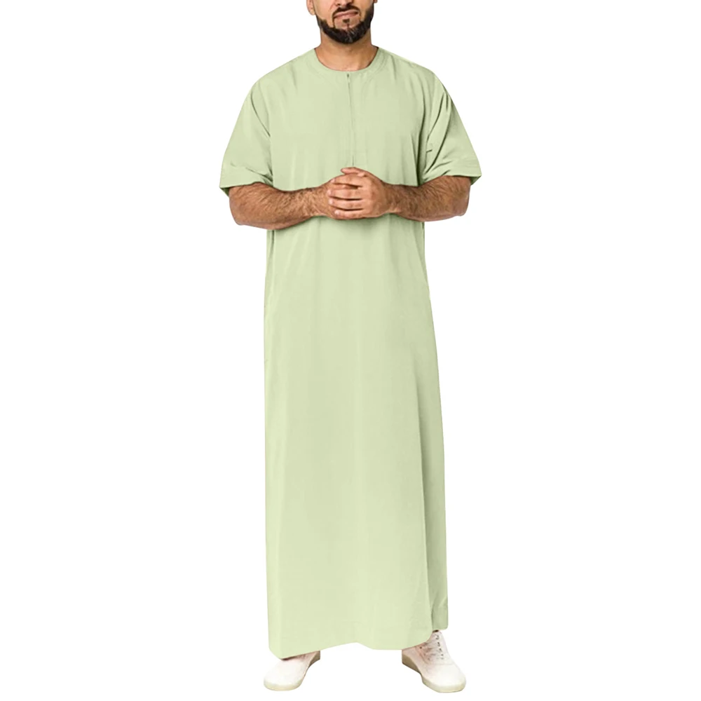 Solid Color Muslim Men Clothing Abaya Musulmane Pour Homme Kaftan Jubba Thobe Looser Casual Dubai Saudi Arabia Islamic Robe 5XL