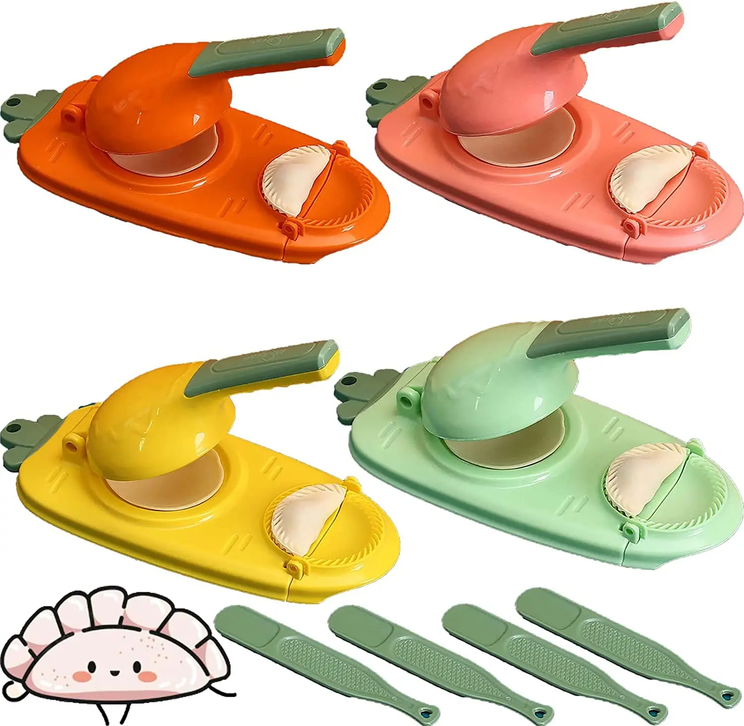 

Dumpling Skin Artifact 2In1 Dough Pressing Set DIY Dumpling Maker Mould Manual Press Dumpling Crust Tool Kitchen Accessories