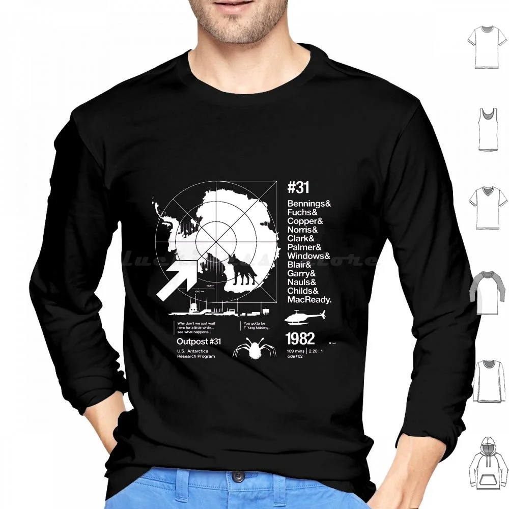 

Ode 2 Hoodies Long Sleeve Film Movie Horror The Thing Cult Movie Retro Movies John Carpenter Vintage Kurt Russell