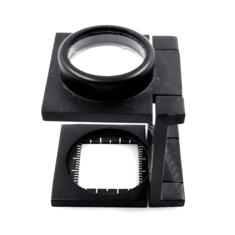 

10X Loupe- Magnifier Desktop Portable Metal Magnifier Folding Scale Sewing Magnifying Glass for Textile Optical Jewelry