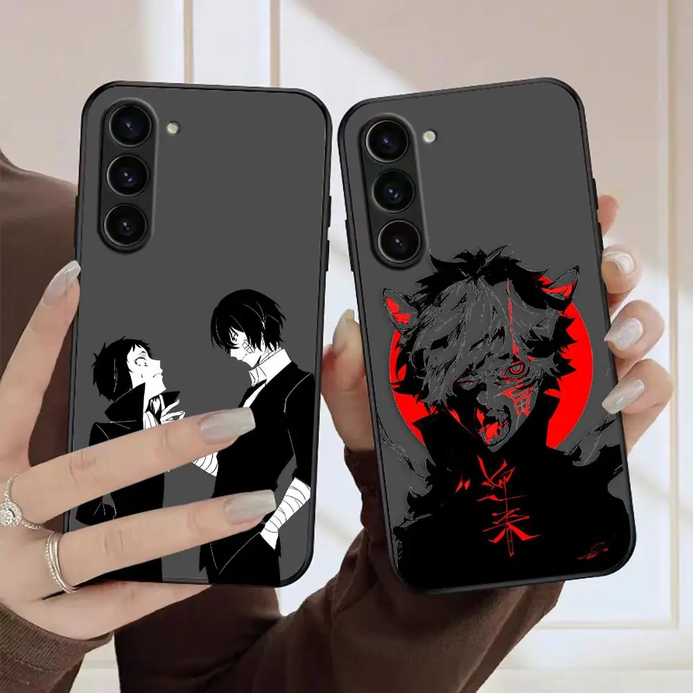 Matte Phone Case for Samsung Galaxy S23 S22 S21 S20 S10 4G S9 S8 Plus ULTRA 5G LITE Case Funda Shell Bungou Stray Dogs Dazai