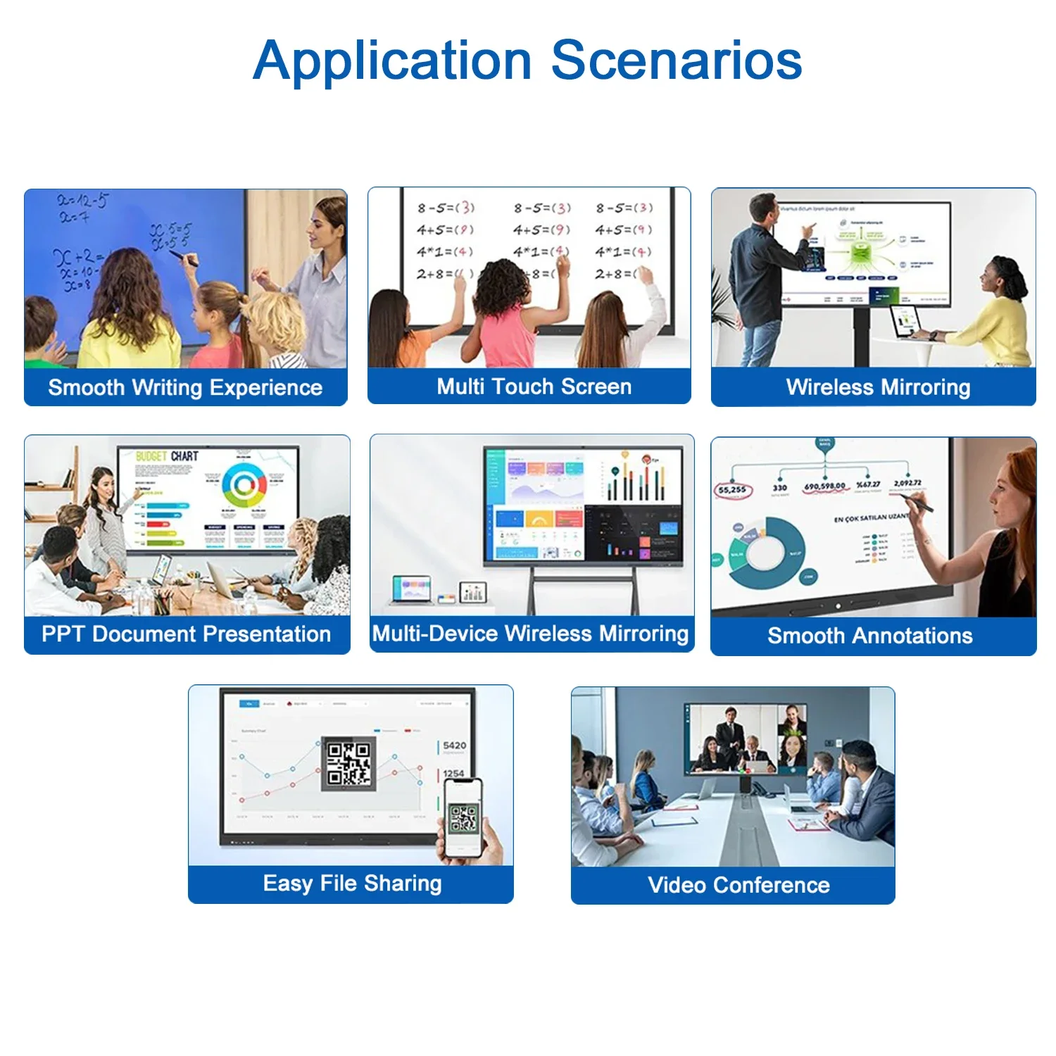 HUAYU 75-дюймовый 4K ЖК-дисплей Android Windows двойная система плоская панель инфракрасный