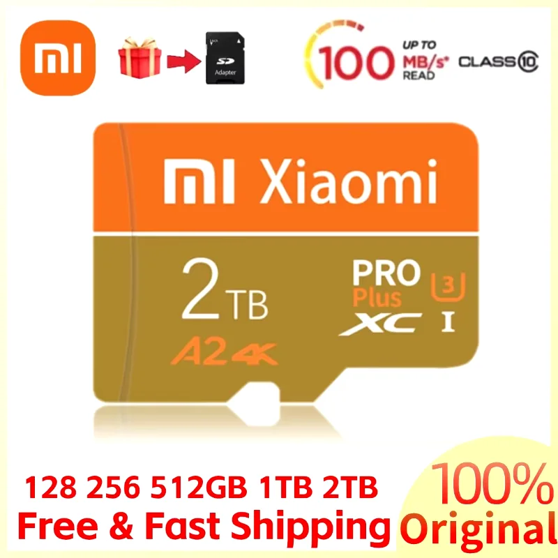Xiaomi Micro SD Card High Speed Memory 128GB 256GB 32GB 64GB MicroSD U3 A2 TF Flash for Phone Camera table