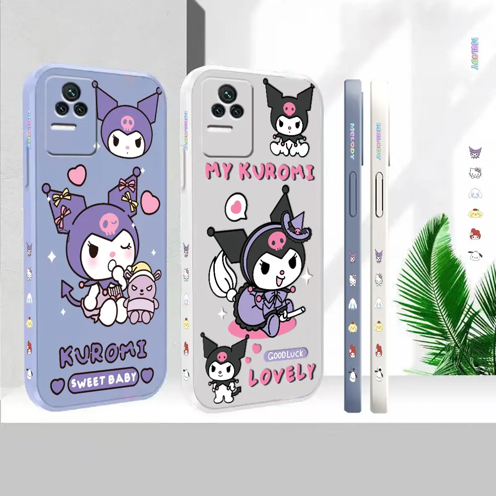 

Liquid Case For Redmi K60E K60 K50 K40S K40 K30 K20 12C 10C 9 9A 8A 8 10X 10A 10 Pro Uitra Anime Cute kuromi Cover Funda Cqoues