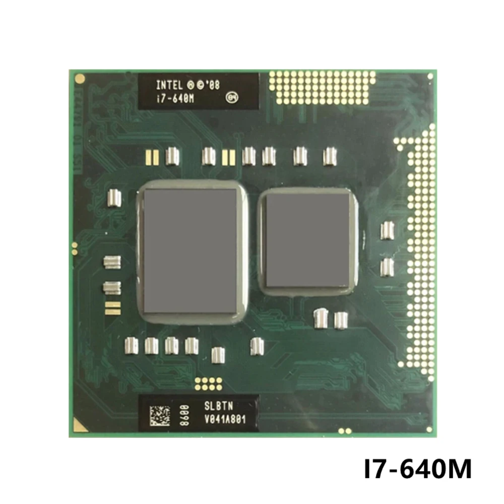 

Intel Core i7-640M i7 640M SLBTN 2.8 GHz Dual-Core Quad-Thread CPU Processor 4W 35W Socket G1 / rPGA988A