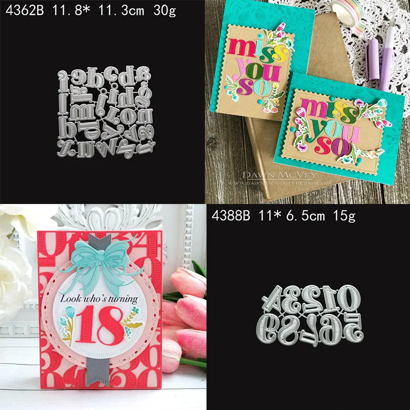 

Numbers and Letters Metal Cutting Dies 2022 New Card DIY Scrapbooking Embossing Paper Craft Knife Mould Blade Punch Stencils