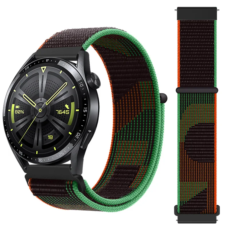20mm/22mm Band For Samsung Galaxy watch 5/4/3/Classic/Active 2 40mm pride nylon loop bracelet amazfit bip gts/gtr 2 3 Pro strap