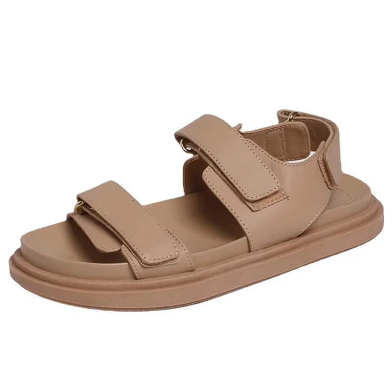 

dermis Size 34-39 Sandals Women 2023 Real Leather Platform Shoes For Women Summer Low Heel Sandalias Casual Daily Ladies Shoes