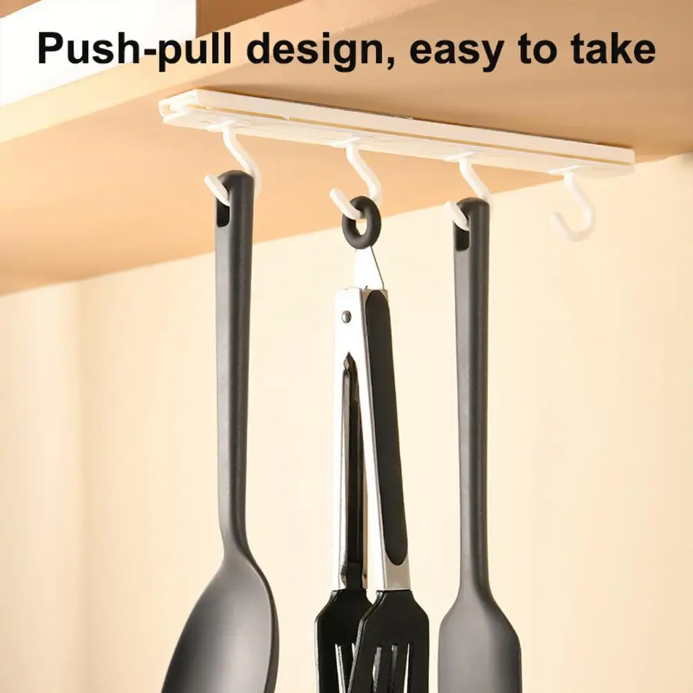 

Wall Hook Punch-free Hanger Hook Pull-out HIPS High Hardness Upside Down Wall Hook for Kitchen