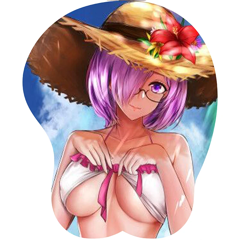 

Creative Cartoon Anime 3D Mouse Pad Sexy Chest Gel Silicone Mouse Pad with Wrist Rest Soft Chest Pad for PC