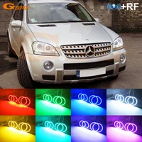 for mercedes benz m class w164 ml rf remote bluetooth compatible app ultra bright multi color rgb led angel eyes kit halo rings