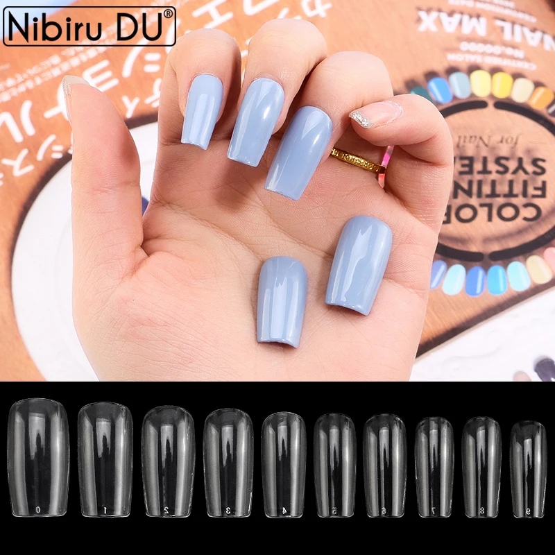 

500PCS/Lot Full Cover False Nails Acrylic Ballet Coffin French False Nail Tips Fake Toenail Tip Manicure