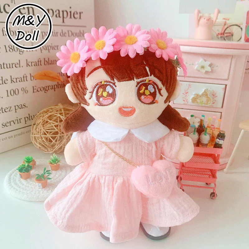 

20CM Doll Clothes Set Lisa Jennie Twice Yibo Pink Angel Dress Toy Dolls Accessories Aespa KARINA Twice MOmo Mina Gifts