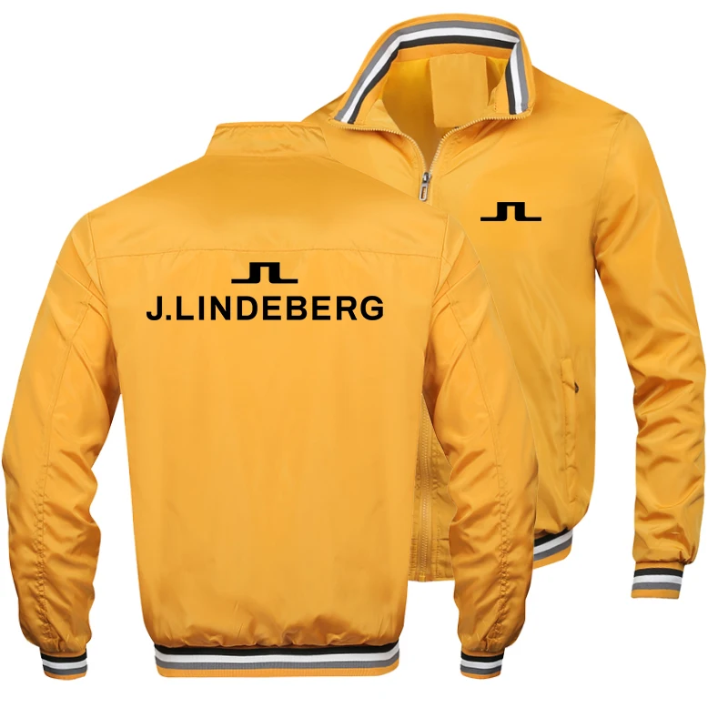 Golf Wear for Men J Lindeberg Golf Jackets Spring High Quality Men Fashion Casual Zipper Bomber Jacket Breathable Golf Clothing