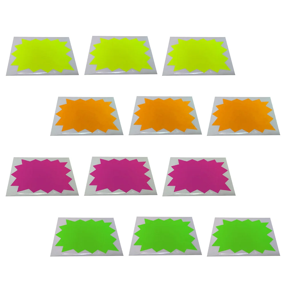 

Star Stickers Label Colorful Celebrity 12.5X8.5X0.8cm Supermarket Price Decals Fluorescent Paper