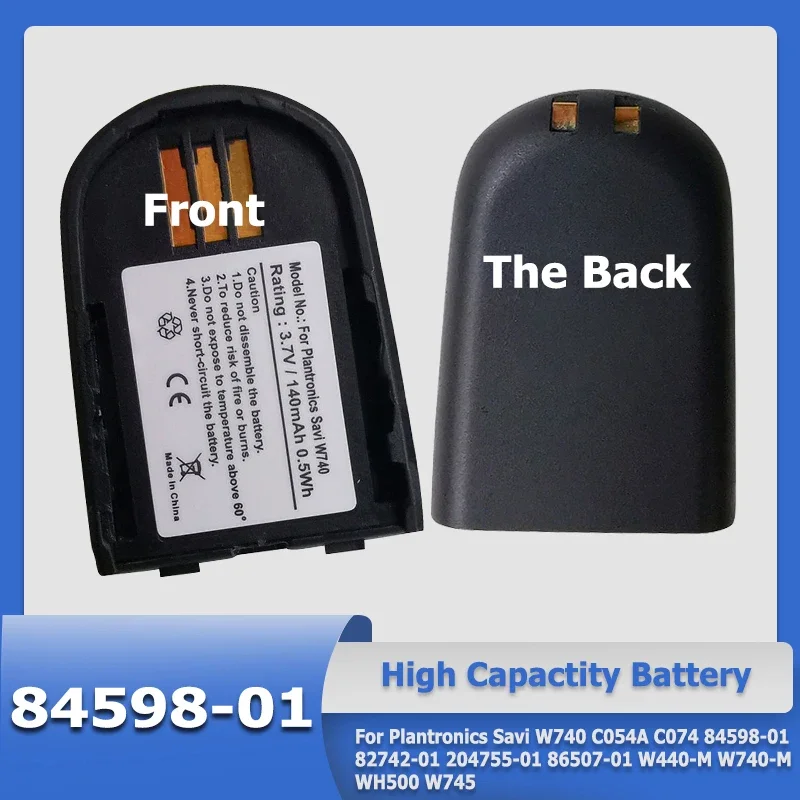 Высококачественный аккумулятор 84598-01 для Plantronics Savi W740 C054A C074 82742-01 204755 -01 86507-01 W440-M