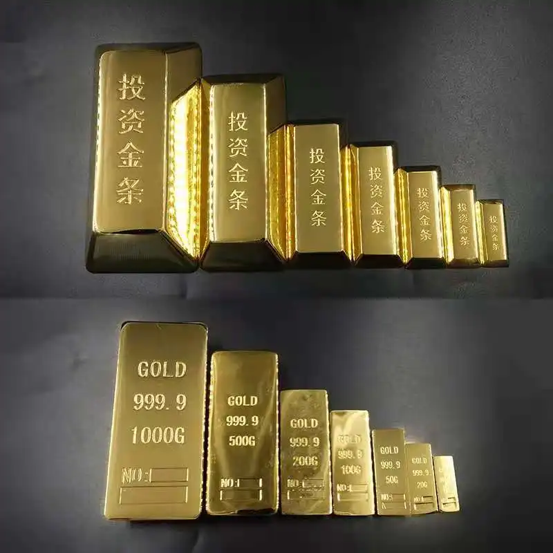 

Imitation gold gold bars gold bars copper gold-plated trapezoidal gold bars bank gold store display investment sample gold bars