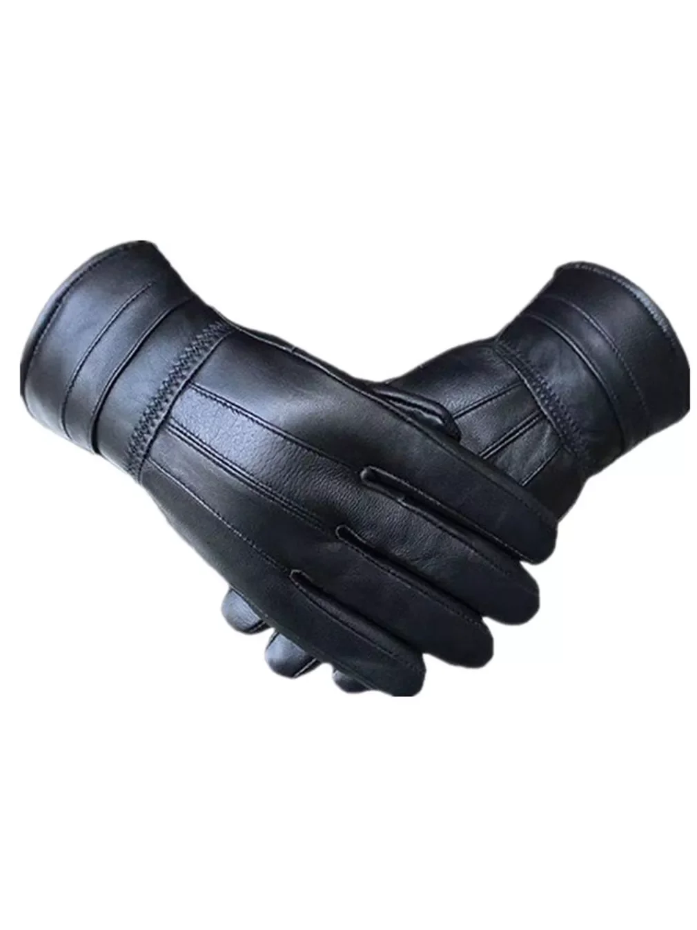 

Winter Warm Leather Gloves Men Velvet Thick Stitching Sheepskin Gloves Outdoor Sports Riding Motorcycle Gloves