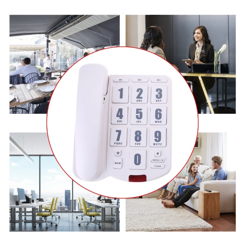 Удобный для пожилых людей стационарный телефон большие кнопки и громкий звонок