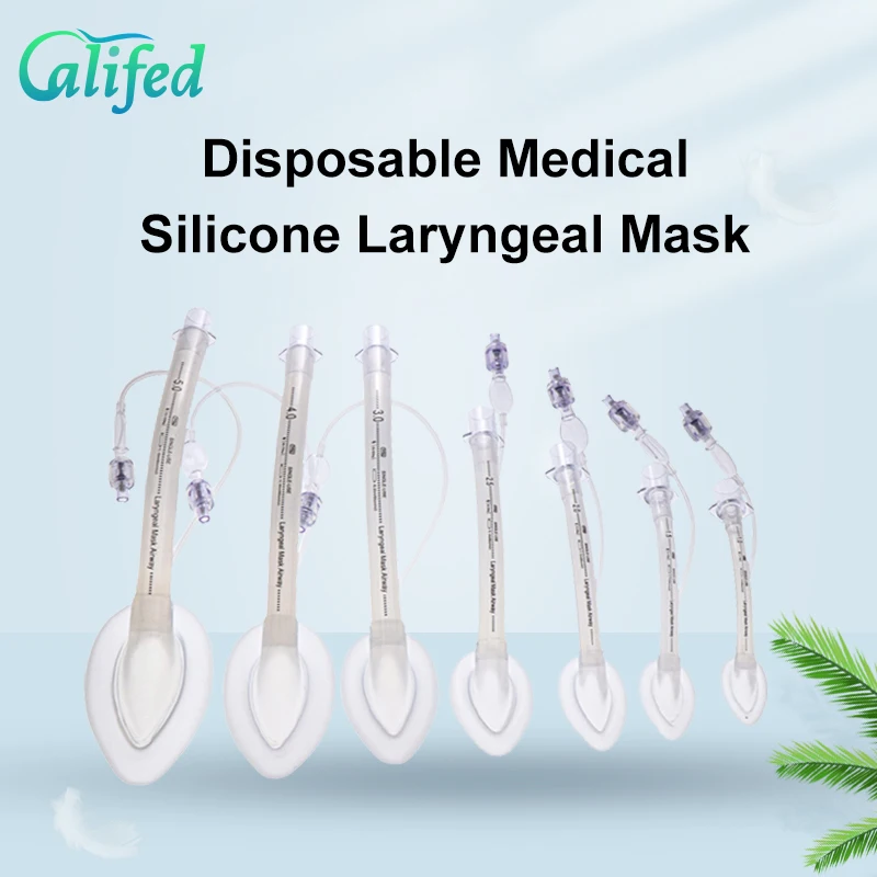 Califed Disposable Anesthesia Breathing Silicone Laryngeal Mask Medical Oral Airway Transparent Mask For kids and adult